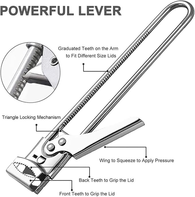 zengxiaoyun Master Jar & Bottle Opener, Adjustable Multifunctional Stainless - Image 5