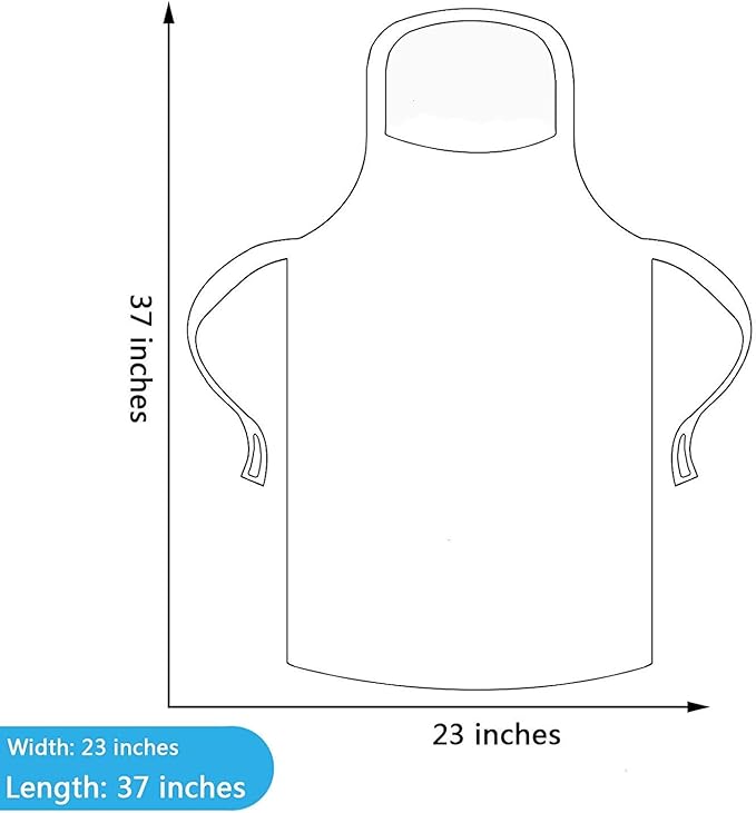 JIAKAI 23 x 37 inches Clear Polyethylene Waterproof Disposable Aprons - Image 2