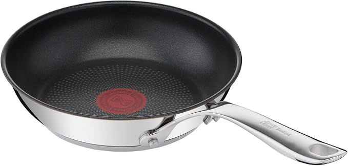 T-Fal Jamie Oliver Cooks Direct, Stainless Steel Non-stick Frying Pan 3 Pcs Set - Image 3