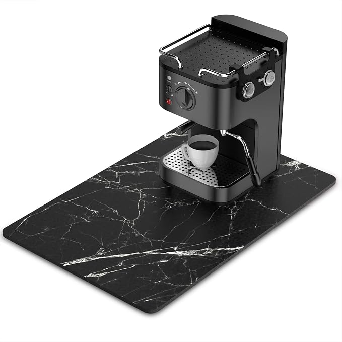 Rnivvi Coffee Mat, Hide Stain Rubber Backed Absorbent Dish Drying Pad by Rnivvi