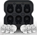 Skull Ice Cube Mold, 6-Cavity Silicone Ice Tray by DakGagMah
