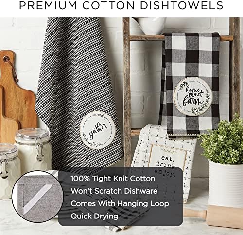 DII Holiday Kitchen Towels Embroidered Dish Towel Set, 18x28, Cabin
