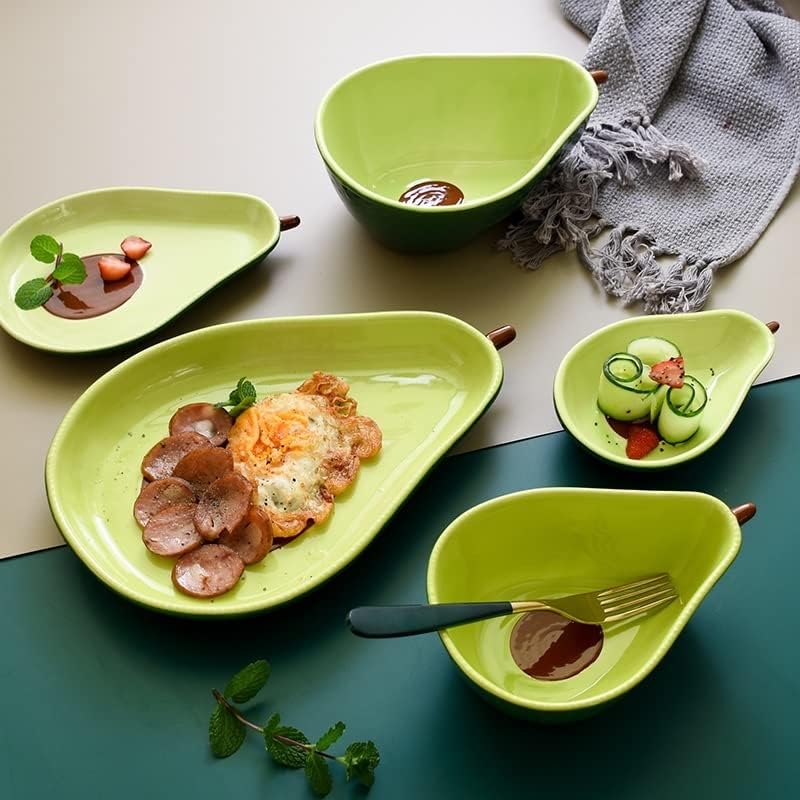 Salad Bowl Nordic Creative Avocado Home Pasta Ceramic Plate Snack