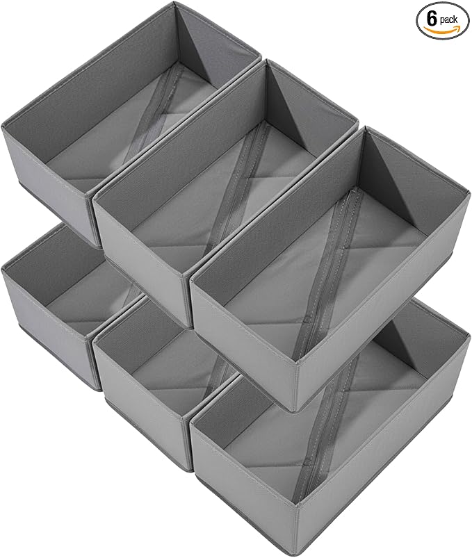 Bructhun Sock Drawer Organizer 6 Pack by Bructhun
