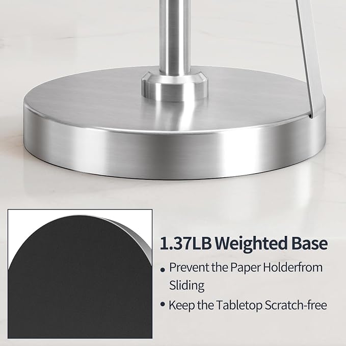 Jesginboo Brushed Nickel Paper Towel Holder - Image 6