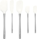 Tovolo Stainless Steel Handled Silicone Spatula Set of 5 White, Dishwasher Safe by Tovolo