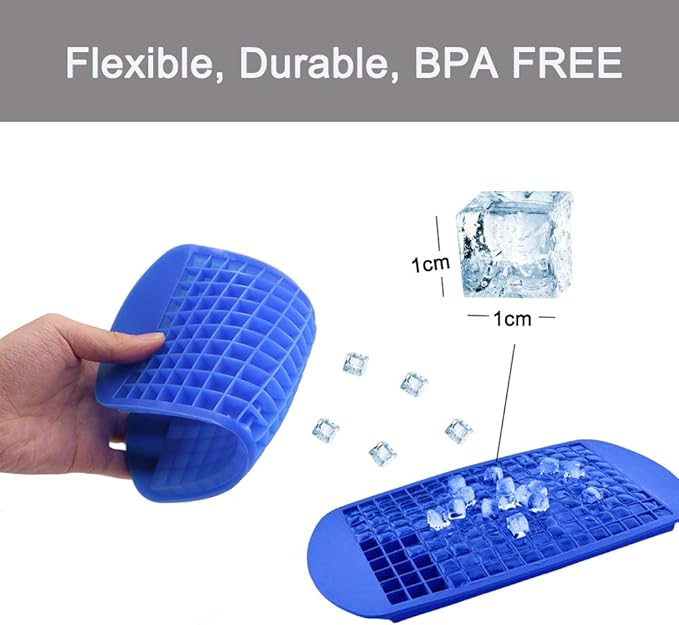 LeeYean Silicone Mini Ice Cube Trays 2 Pack, 160 Small Ice Cube Molds Easy - Image 6