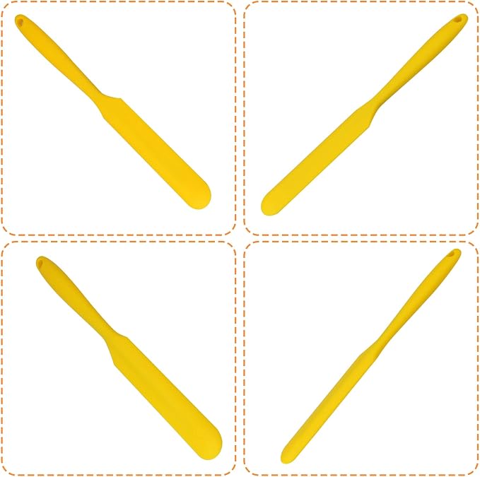 4pcs Silicone Spatula Set Heat Resistant Cake Cream Butter Spatulas Mixing - Image 4