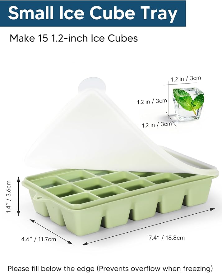 Silicone Ice Cube Tray, 2 Pack Ice Trays - Image 2