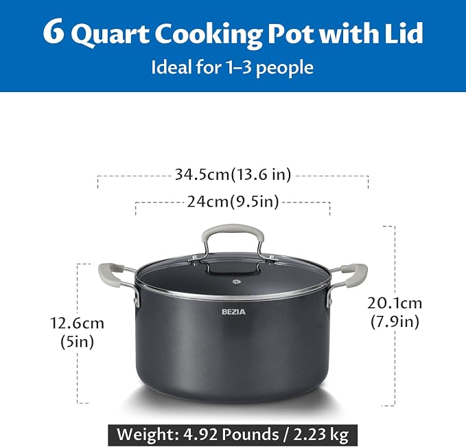6 Quart Nonstick Stock Pot - Image 7