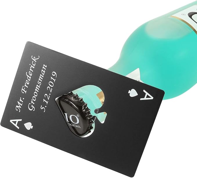 Personalized Custom Bottle Opener, Yoption Stainless Steel Credit Card Size - Image 3