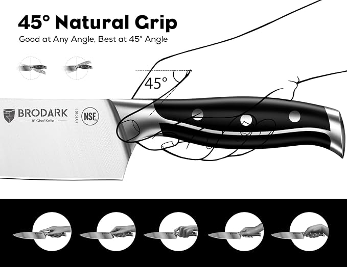 BRODARK Knife Set: 7 Piece Ultra Sharp Kitchen Knife Set Without Steak Knives - Image 4