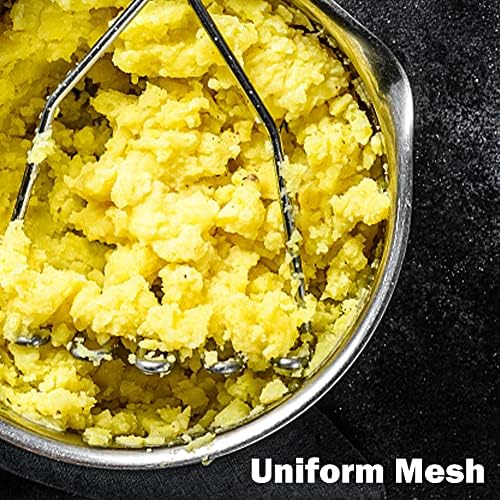 2 Pcs Potato Masher,Stainless Steel Potato Smasher Kitchen Tools and