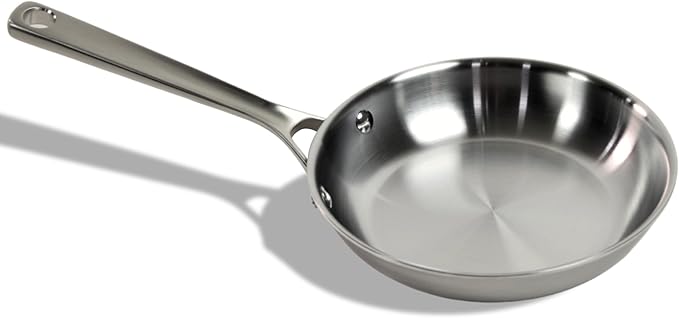 STRATA Carbon Steel Clad 8.5" Frying Pan Skillet, 3-Ply Carbon Steel Cookware by STRATACookware