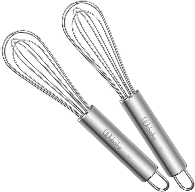 Webake 7.5" Stainless Steel Mini Whisks, 304 Small Metal Whisk - Image 8