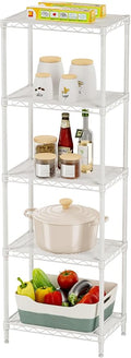 SINGAYE 5 Shelves Storage Shelf Wire Closet Bathroom Organizers Metal Pantry by SINGAYE