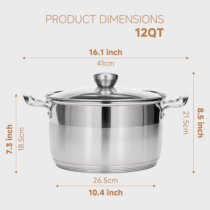 Ohtomber Stainless Steel Stock Pot - Image 2