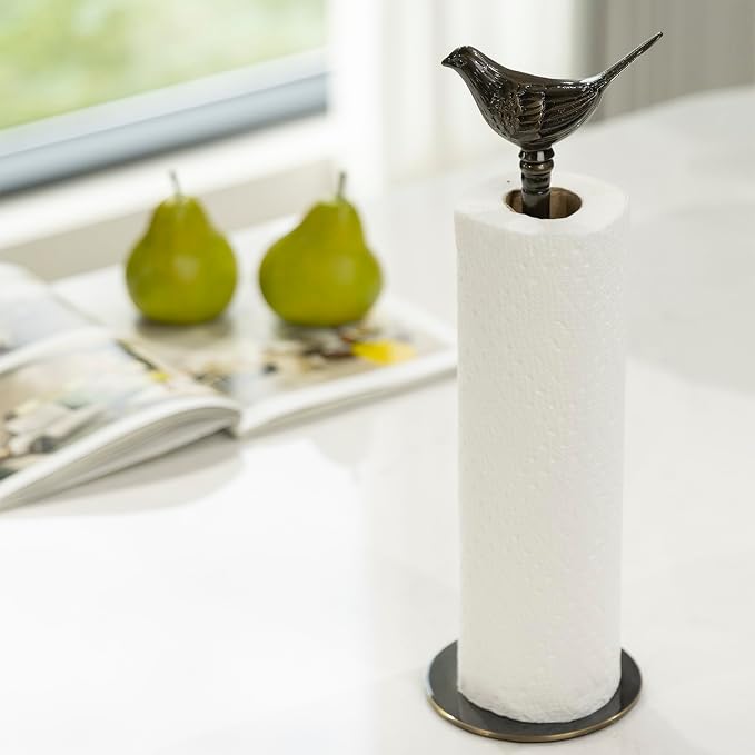1 Luxurious Brass Paper Towel Holder countertop - Image 4