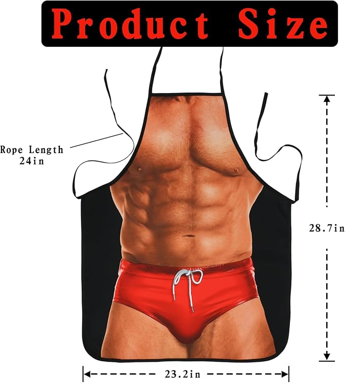 Landisun Apron Kitchen Chef Cooking Gag Gift Creative Funny Grilling Baking - Image 3
