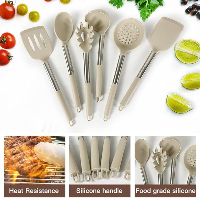 Kitchen Utensils Set-Silicone Cooking Utensils-33pcs Non-Stick Silicone Cooking - Image 7