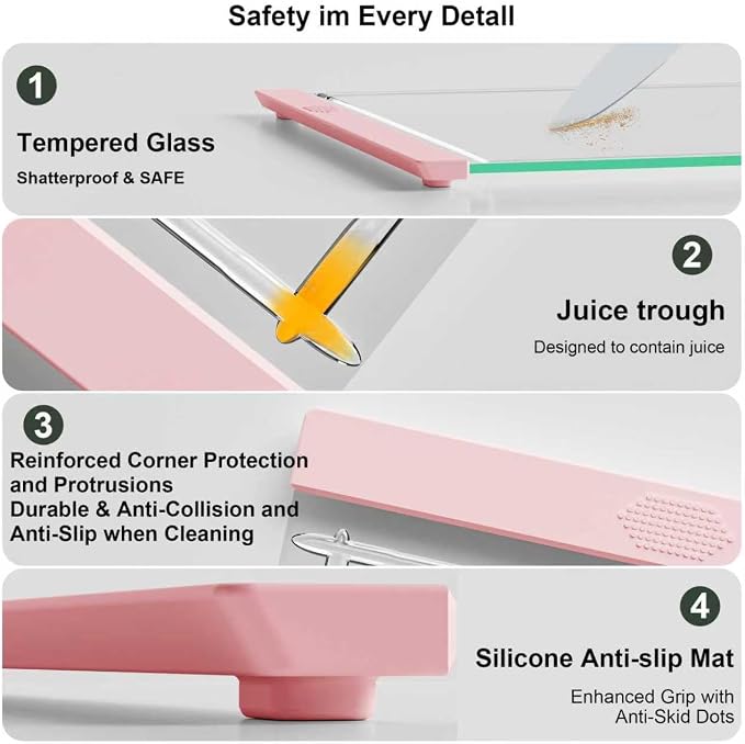 Tempered Glass Cutting Board Set - Image 4
