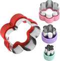 4 Pcs Flower Cookie Cutter Set, Stainless Steel Flower Biscuit Cutters by Unknown