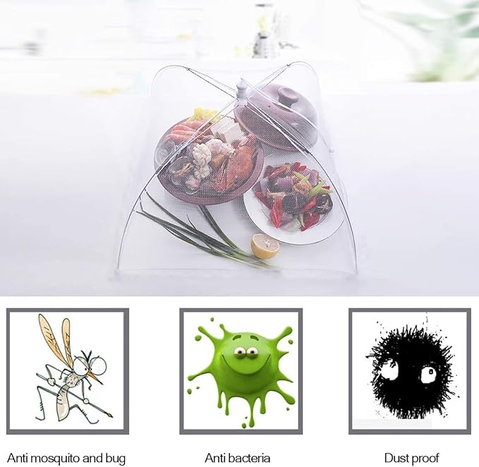 Pop-up Picnic Food Tent Covers, 17x17Inch Foldable Mesh Screen Food Covers - Image 6