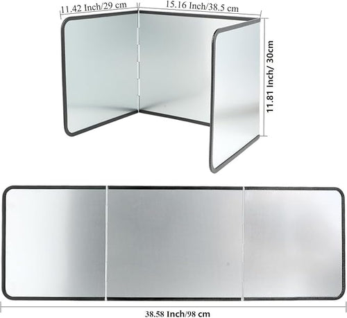 3 Sided Foldable Splatter Guard, Stainless Steel Grease Splatter Screen - Image 2