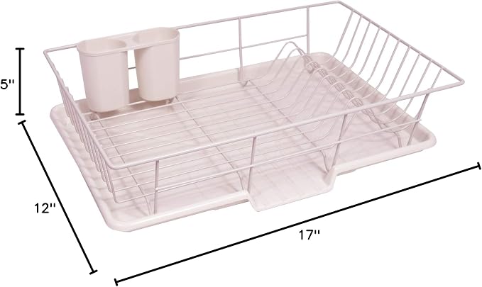 Space-Saving 3-Piece Dish Drainer Rack Set: Efficient Kitchen Organizer - Image 2