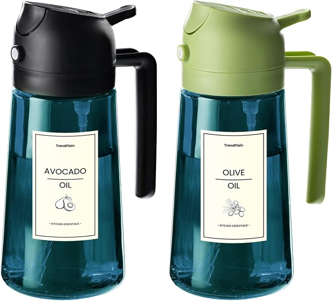TrendPlain 16oz/470ml Blue Glass Olive Oil Sprayer by TrendPlain