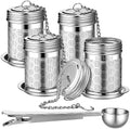 Umigy 4 Pcs Tea Infuser for Loose Tea Set Stainless Steel, Silver