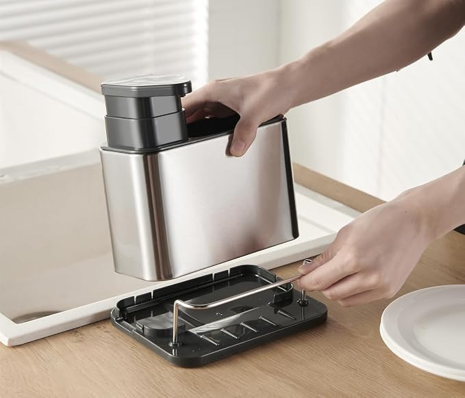 Dish Soap Dispenser 3-in-1 Sponge Holder - Image 4