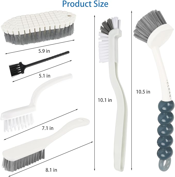 6 Pack Multipurpose Household Cleaning Set, Deep Cleaning Brush Set - Image 7