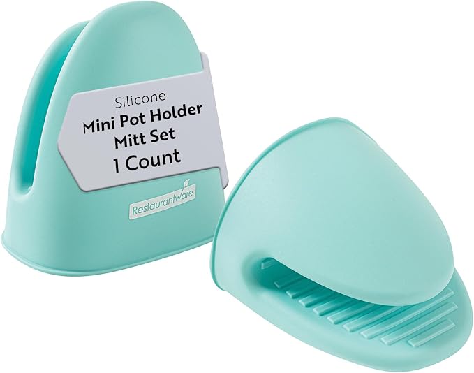 Comfy Grip 4.3 x 3.5 x 4.2 Inch Mini Oven Mitt Pot Holders, 1 Food-Grade Finger by Restaurantware