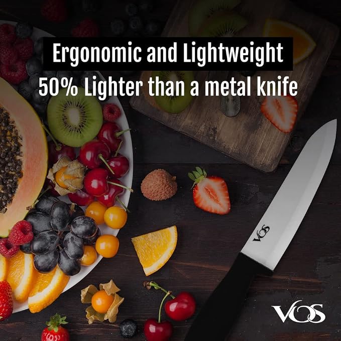 Vos Ceramic Knife Set with Peeler, Ceramic Knives Set - Image 4
