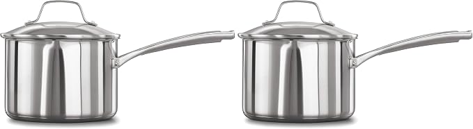 Calphalon Classic Stainless Steel Sauce Pan, Impact-Bonded Aluminum Base by Calphalon