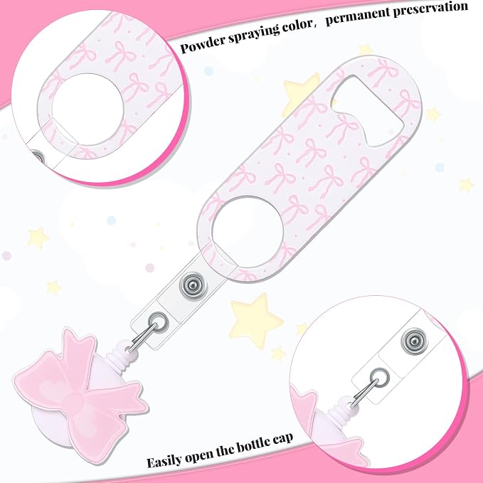 Honoson 8 Pieces Retractable Flat Bottle Opener Bartender Beer Opener - Image 3