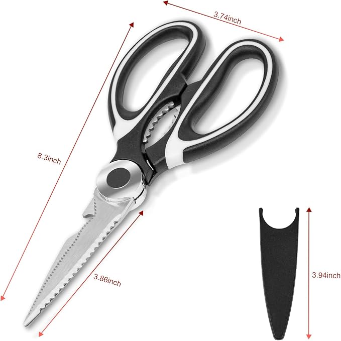 SZHLUX 2-Pack Kitchen Scissors Heavy Duty, Premium Sharp Kitchen Shears - Image 3