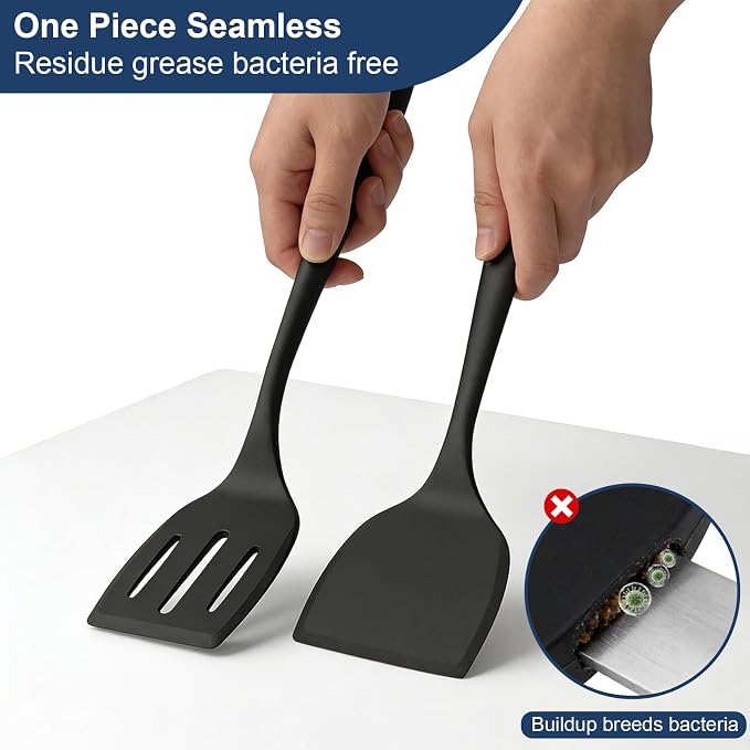 Silicone Spatula Turner, 600°F Heat Resistant Spatulas - Image 4
