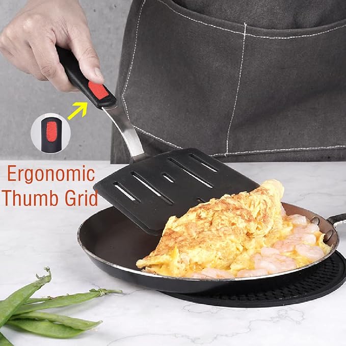 Silicone Spatula Turner Set of 4, Wiztoynia 600°F Heat Resistant Cooking - Image 8