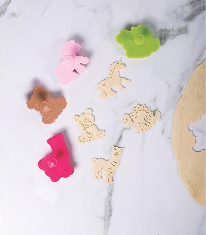 Mrs. Anderson's Baking Animal Cookie Cutters, Spring-Action Embossing Cutters - Image 8
