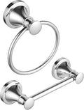 RUMOSE Toilet Paper Holder and Hand Towel Ring Polished Chrome Wall Mount by RUMOSE