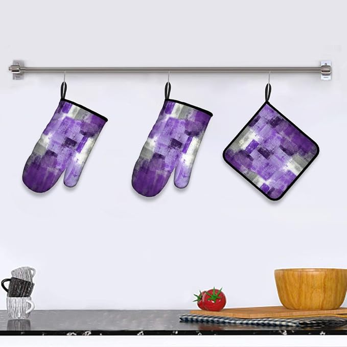LOKMU Oven Mitts and Pot Holders Set of 3, Kitchen Decor Gifts - Image 5