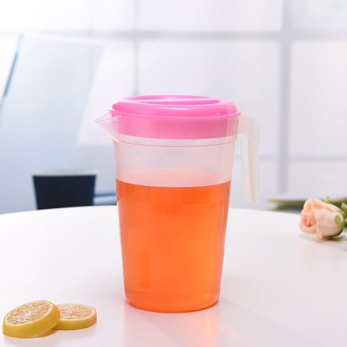 Honeydak 6 Pcs 70 Oz Round Clear Plastic Pitcher - Image 7
