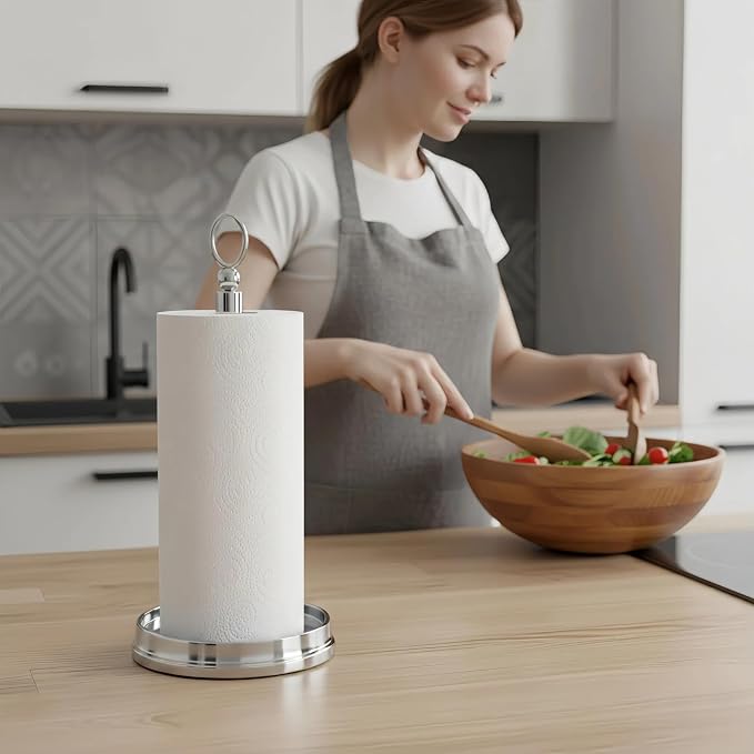 KASUNTO Paper Towel Holder Steel Paper Holder countertop，Black Paper Towel - Image 5