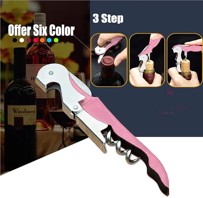 Professional Waiter Corkscrew Wine Openers Set, Heavy Duty Stainless Steel - Image 6