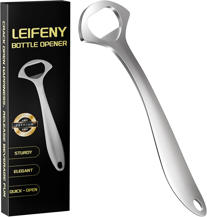 LEIFENY Beer Bottle Opener for Home and Bar Bartender, Easy Pop Cap, Heavy-duty by LEIFENY