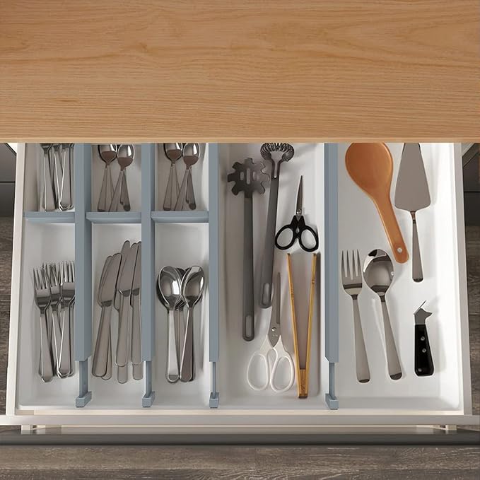 ANTOWIN Bamboo Drawer Dividers Organizers, Expandable Drawer Separators Splitter - Image 5