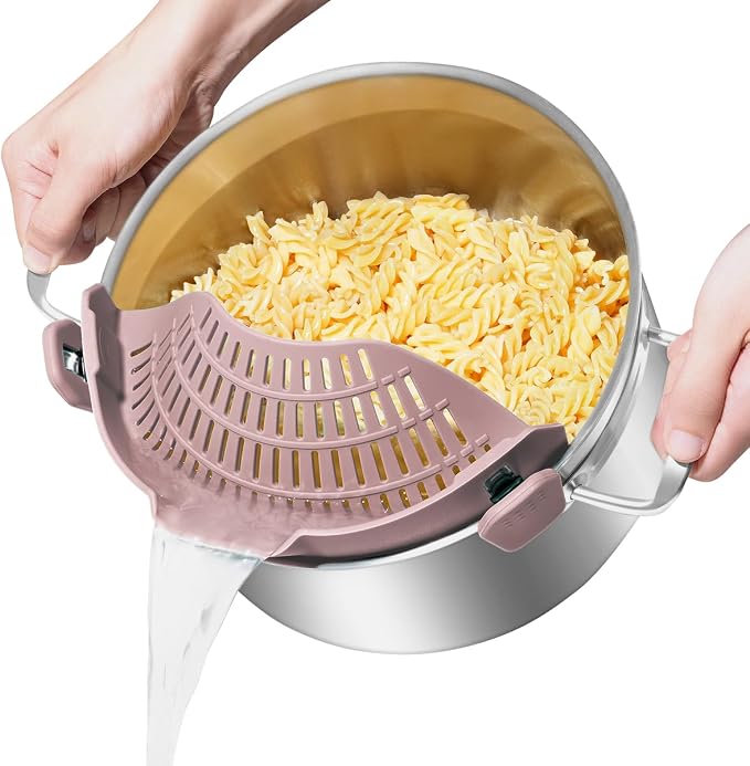 Large AUOON Clip on Strainer for All Pots and Pans by AUOON