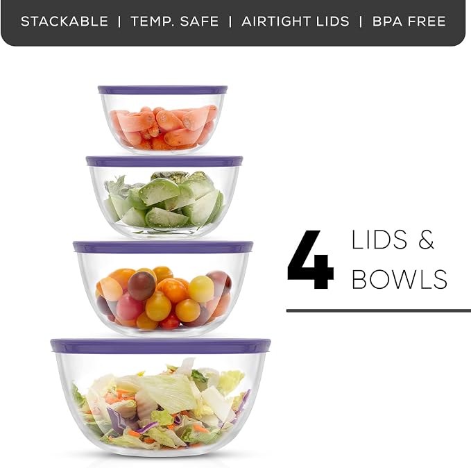 JoyJolt Very Peri 8pc Glass Mixing Bowls - Image 9
